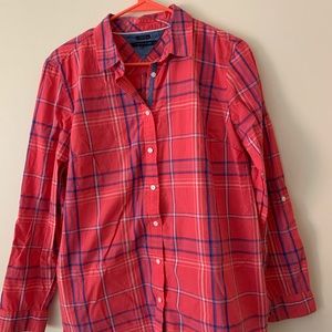 Women’s Tommy Hilfiger Pink Flannel Shirt (Size L)